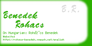 benedek rohacs business card